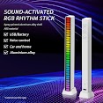 Thanh Đèn Led Rgb Ánh Sáng Màu Nhấp Nháy Theo Nhạc Điều Khiển Bằng Giọng Nói 32 Bit（Không Có Pin）