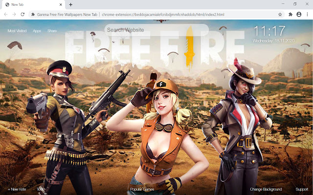 Garena Free Fire Wallpapers New Tab