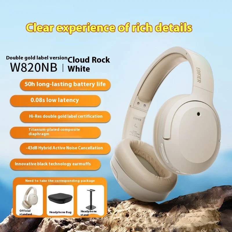 Double Gold Standard Active Noise Reduction Bluetooth Headset delivers immersive audio, blocking distractions for clear 