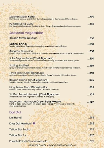 Global Culture menu 