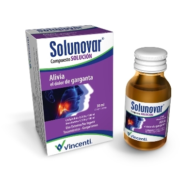 //Solunovar compuesto 30ml Bencidamina - Cetilpiridinio Vincenti undefined