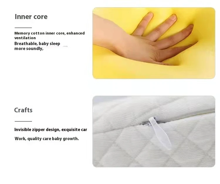 Almohada triangular de espuma viscoelástica para la pendiente, protección espinal contra derrames de leche, confort y soporte.