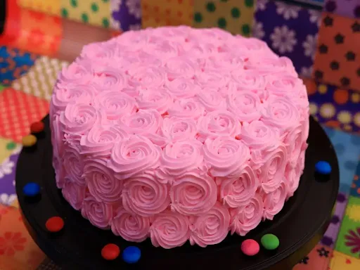 Strawberry Pink Rose Cake