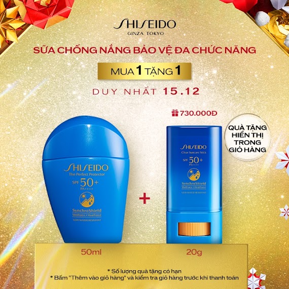 [Mã Coslux12A Giảm 150K] Sữa Chống Nắng Shiseido Gsc The Perfect Protector 50Ml