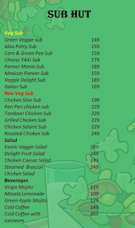 Sub Hut menu 1