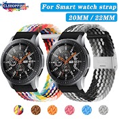 Dây Đeo Sợi Nylon Co Giãn 20Mm 22Mm Cho Đồng Hồ Thông Minh Huawei Watch 3 Pro/Gt 2 46Mm Cho Galaxy Watch 3 45Mm