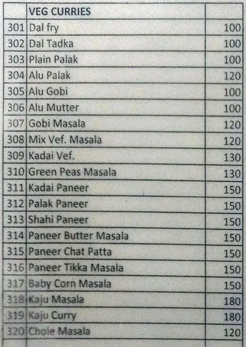 Suruchi Biryani & Chinese Restaurant menu 