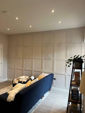 Wall panelling in living room album cover