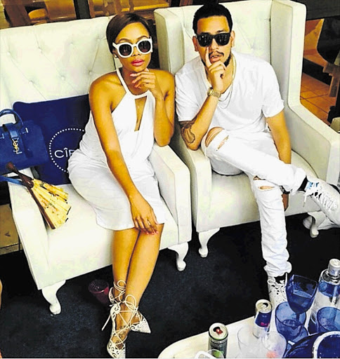 IT'S A RAP: Bonang Matheba and AKA at rapper Da LES's party for the premier of his new music video 'Dice'.