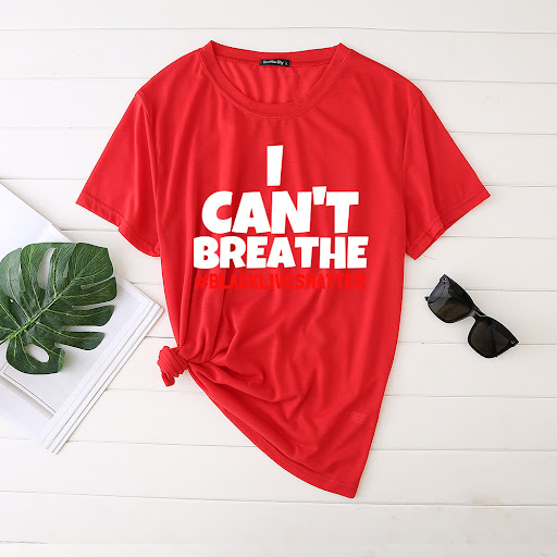 Title 3, "I Cant Breathe" Black Lives Matter Kısa Kollu...