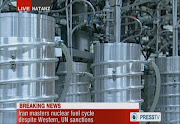 An image grab taken from a broadcast on February 15, 2012 on the state-run Press TV shows centrifuges at Iran's Nantanz nuclear site. File photo.