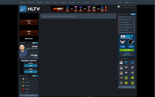 HLTV Sports mode