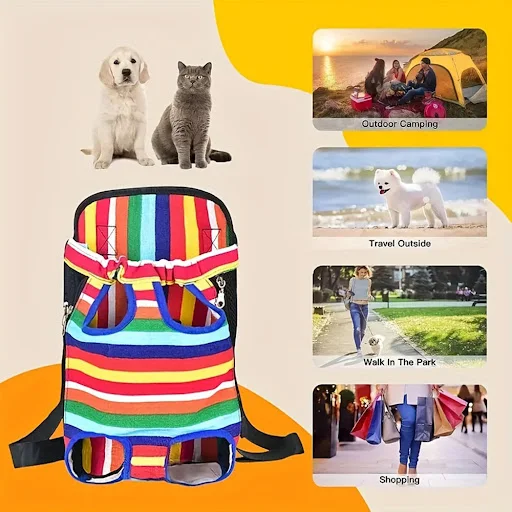 1pc,Cat and Dog Pet Backpack, Cat and Dog Travel Pet Bag, Breathable Shoulder Portable Bag, Pet Supplies