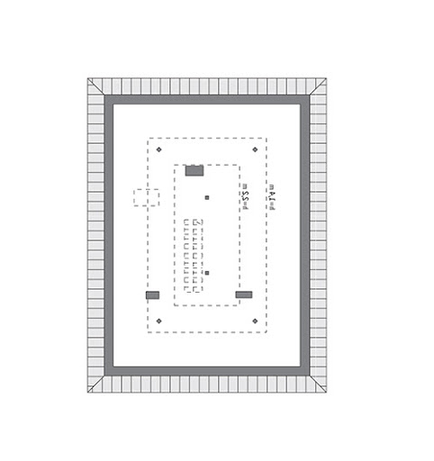 Od serca - wariant II (aranżacja 2) - M242b+AR2 - Rzut poddasza do indywidualnej adaptacji (36,6 m2 powierzchni użytkowej)