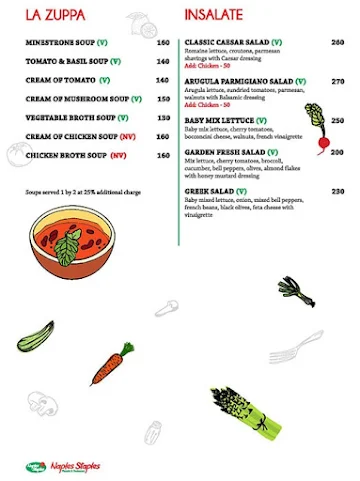 Naples Staples menu 