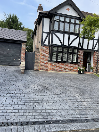 Country Cobblestone Pattern platinum Grey colour 