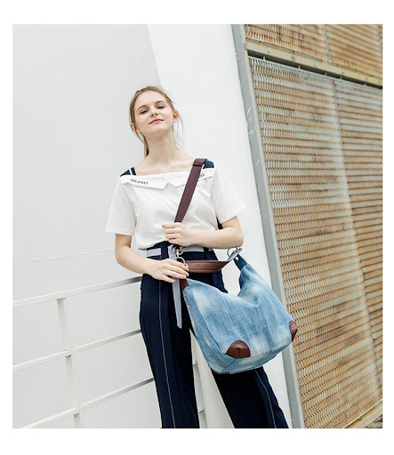 Title 4, Denim Shoulder Bag