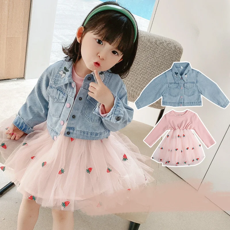 Title 2, Kinder herfstjurk denim western stijl meisjes, ...