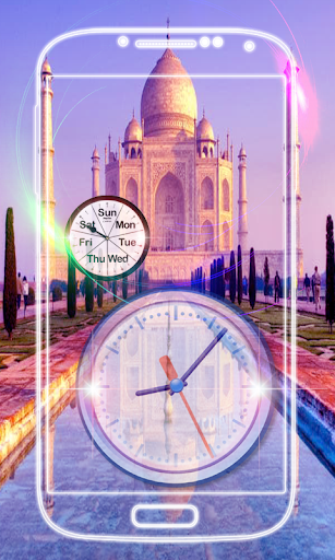 Tajmahal Clock Live Wallpaper