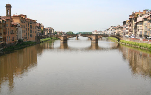 Ponte Santa Trinita (Holy Trinity Bridge) spanning the River Arno in Florence.