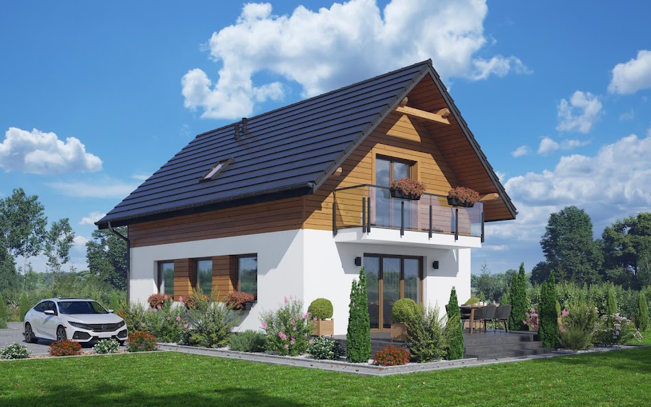 Wizualizacja 2 domu Gronów aa 70