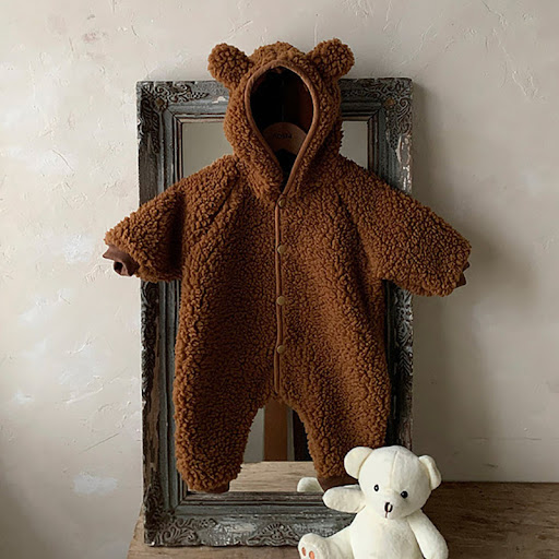Title 1, Baby Winter Boys And Girls Bear Double-sided La...