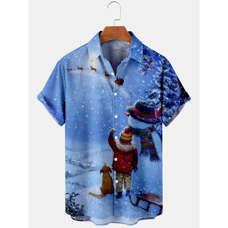 Title 7, Chemise de Noël 3D imprimée pour homme, taille ...