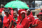 Cosatu and its affiliates marched to the Gauteng legislature protesting against lack of jobs and retrenchments both in the public and private sector. 