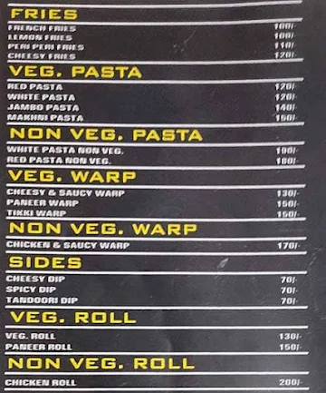 Italian Cafe menu 