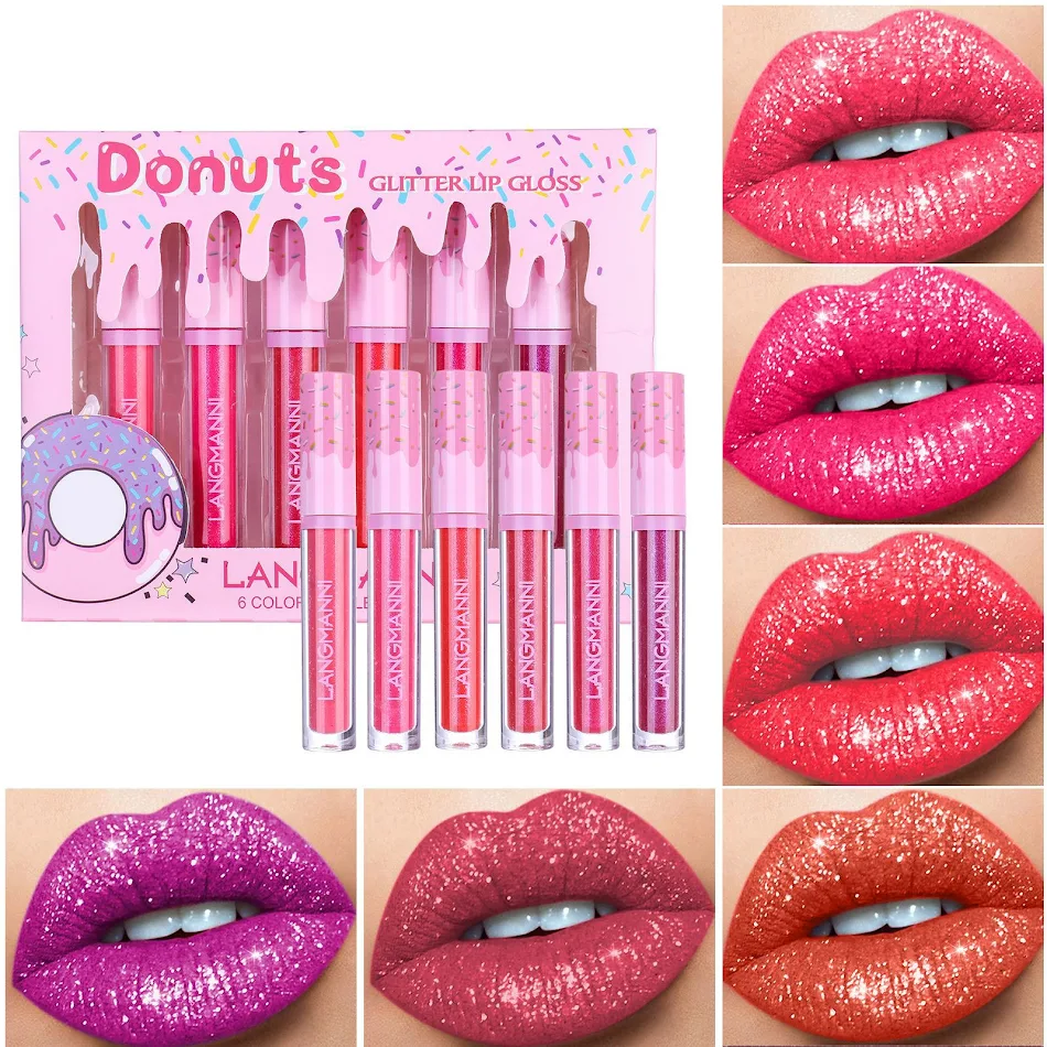 6-delige High Gloss Lipgloss Set met Diamanten. Voor prachtig glanzende lippen en een vleugje luxe. Verwen jezelf!
