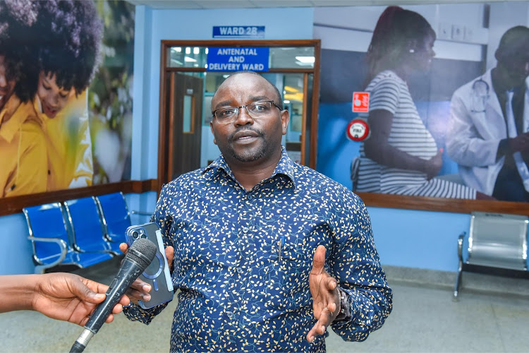 Kirinyaga Health executive George Karoki at Kerugoya referral hospital