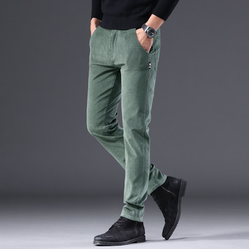 Title 7, Middle-aged business all-matching casual trouse...