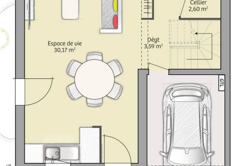  Vente Terrain + Maison - Terrain : 365m² - Maison : 83m² à Douvres-la-Délivrande (14440) 