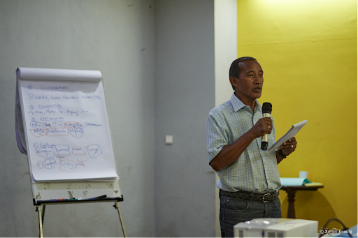 Laurent Robison, CNRRE, pendant l'école thématique DIDEM à Mahajanga @Xavier Koenig