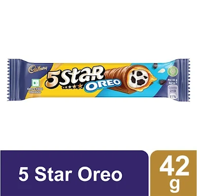 Cadbury 5 Star Oreo Chocolate Bar 42 Gm
