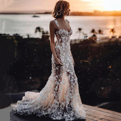 Title 2, Mermaid Wedding Dresses with 3D Lace Appliques....