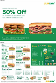 Subway menu 1