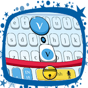 Cute Blue Cat Keyboard Theme  Icon