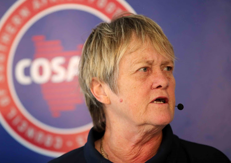 Former Banyana Banyana coach Fran Hilton-Smith during the Cosafa U17 Girls draw at Cosafa House, Johannesburg on August 28 2019.