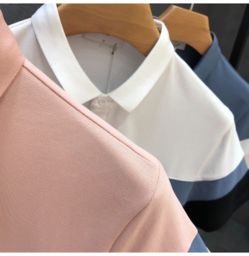 Title 5, Summer Mens Slim Lapel Contrast Color High End...