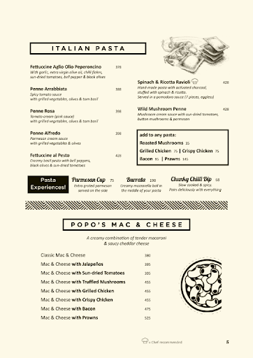 The Pizza Bakery menu 