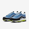 air max 97 atlantic blue heather / metallic silver / black / voltage yellow