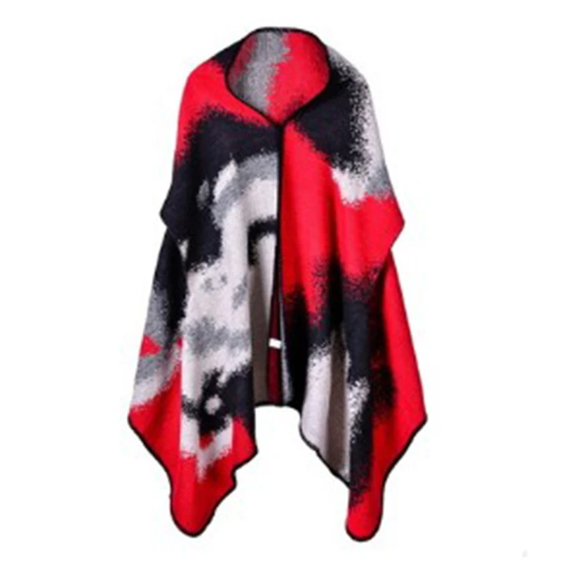 Title 16, Capa feminina Plus Size de cashmere xadrez gros...