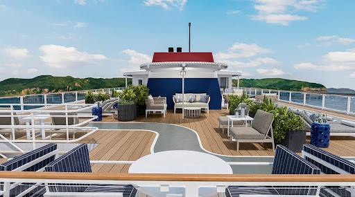 Take in the passing sights from the sundeck of American Liberty. 