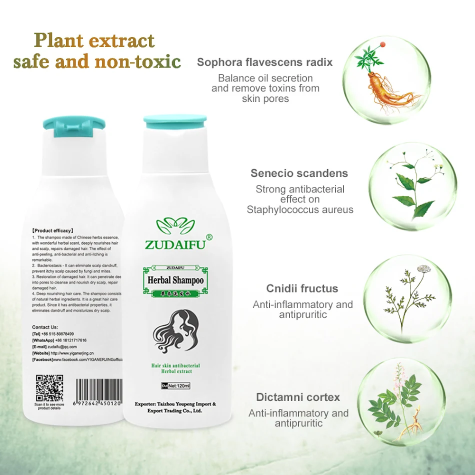 Kruiden Shampoo Anti-mijt en Anti-roos 120ML. Verlicht jeuk, reinigt en beschermt de hoofdhuid. Voor gezond haar en een gezonde hoofdhuid.