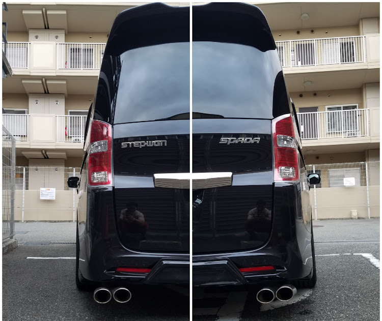 ステップワゴンスパーダの変態紳士倶楽部・ツラ調整・引っ込み思案解消・ワイトレ20mm・おっさんの休日の過ごし方に関するカスタム事例の投稿画像1枚目