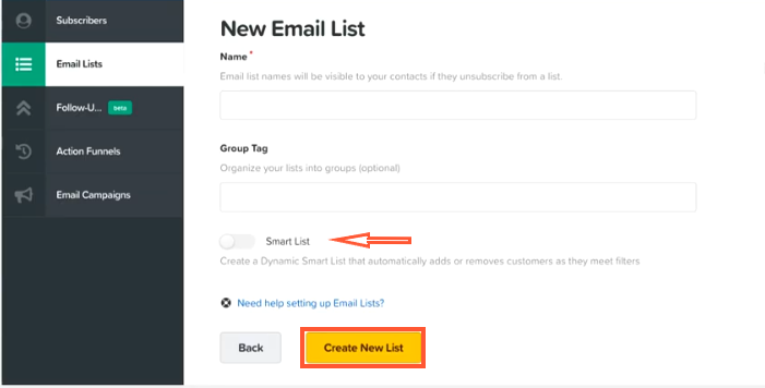 Email List Step