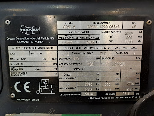 DOOSAN G25E-5