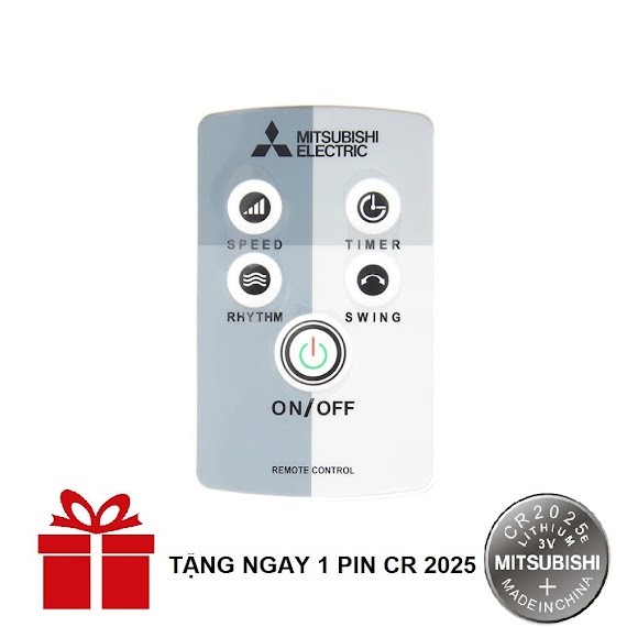 Remote Điều Khiển Quạt Mitsubishi - Tặng Pin Cr2025