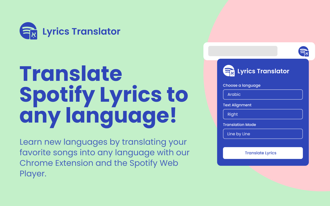 Spotify Lyrics Translator Preview image 2